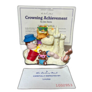 Garfield Crowning Achievement Danbury Mint Beach Figure 1994 Jim Davis + COA